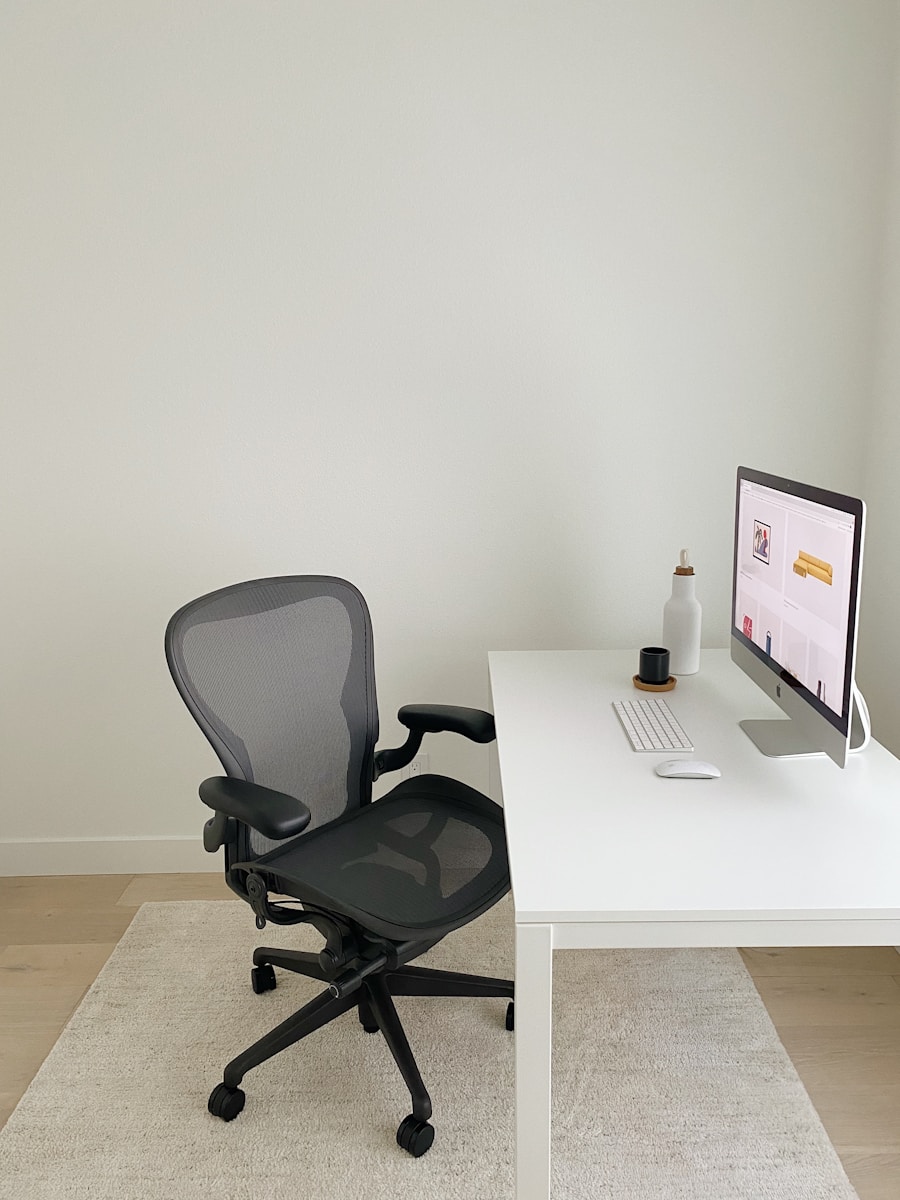 a chair and a desk